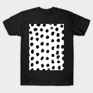 Abstract Dots Brush Strokes Pattern T-Shirt